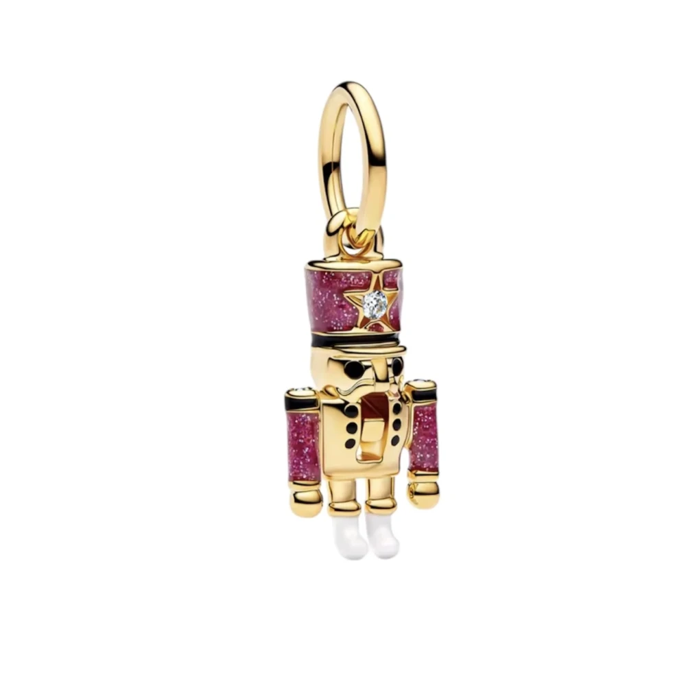 Charm Nutcracker-Στοιχείο/σύμβολο επιχρυσωμένος καρυοθραύστης.