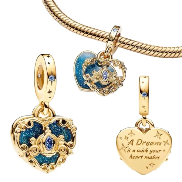 Διπλό στοιχείο κολοκύθα-Σταχτοπούτα- Dream από ασήμι 925&ορείχαλκο