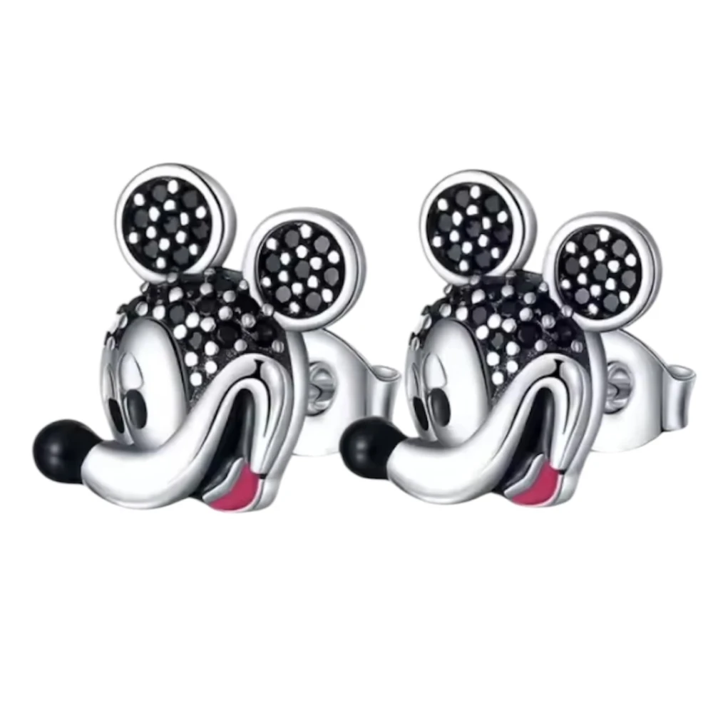 Mickey Mouse mini earrings.SILVER 925