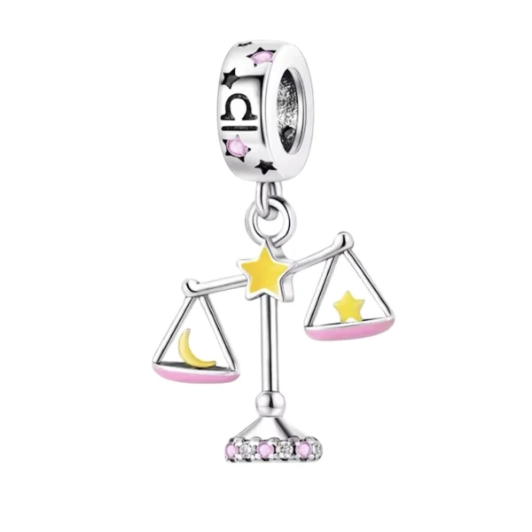 Στοιχείο με το ζώδιο του Ζυγού από ασήμι 925&ορείχαλκο.