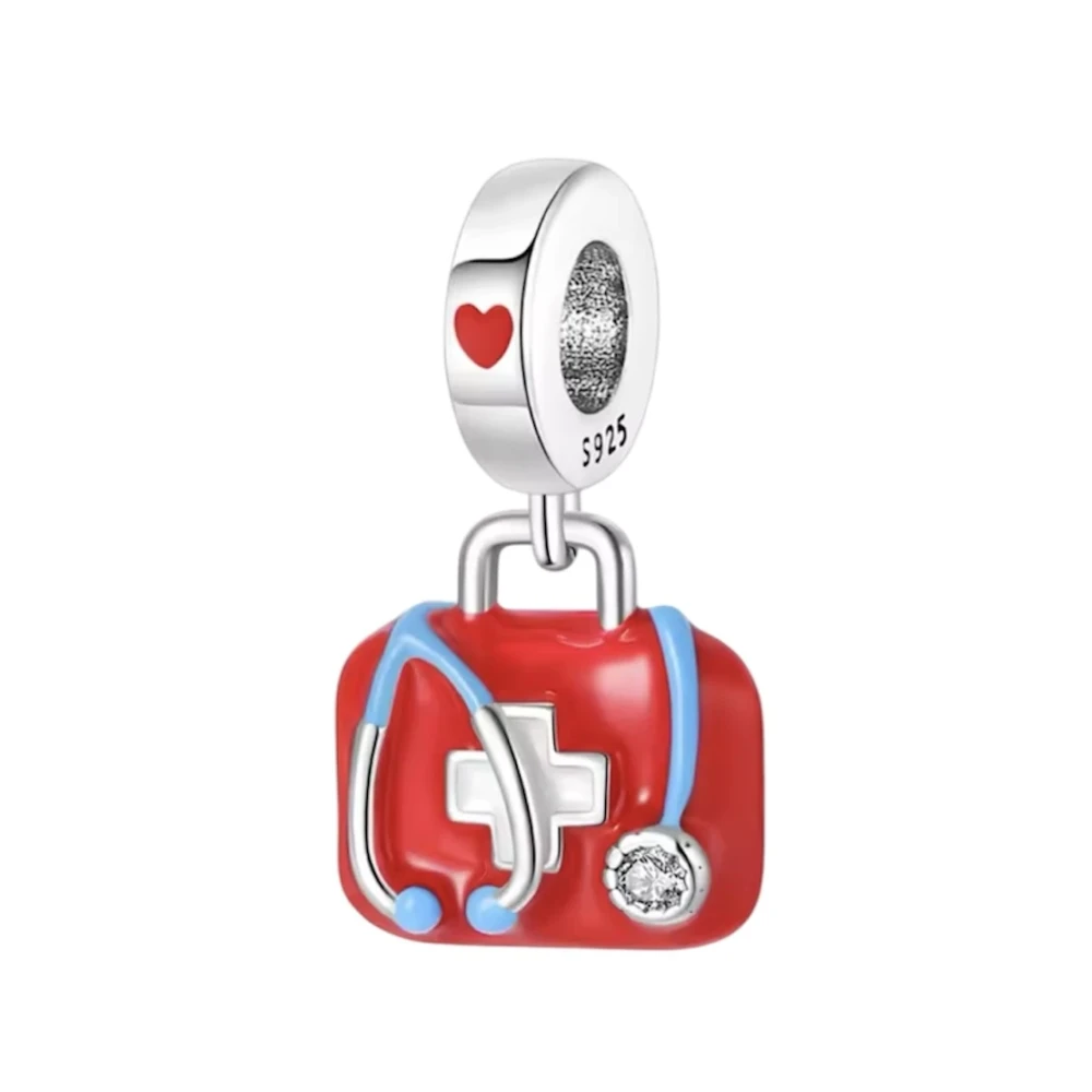 Στοιχείο κόκκινη ιατρική τσάντα γιατρού-νοσοκόμας.