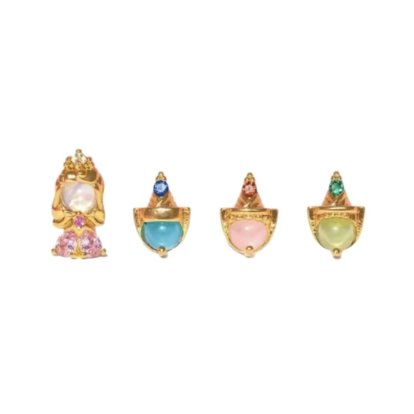 Θεματικά σκουλαρίκια ωραία κοιμωμένη (mini earrings)