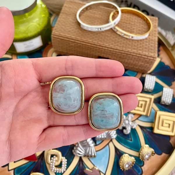 Cotton Candy Steel earrings(επιλογή σε 4 χρώματα)