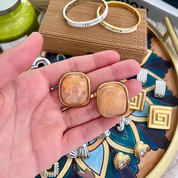 Cotton Candy Steel earrings(επιλογή σε 4 χρώματα)