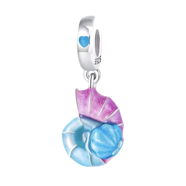 Στοιχείο κοχύλι ροζ-γαλάζιο.