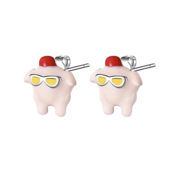 Θεματικά σκουλαρίκια από την σειρά FRIENDS.(γαλαπούλα)