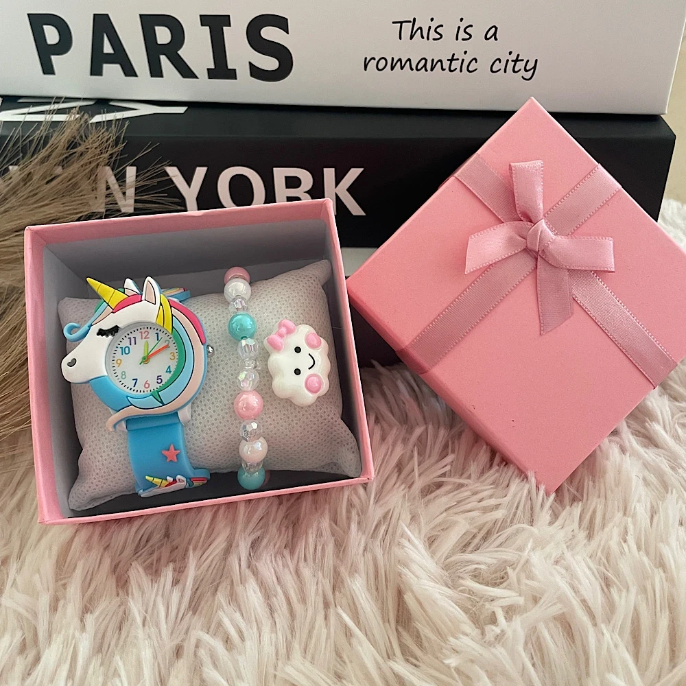 Unicorn Dreams Set-Ρολόι με βραχιόλι.(ΓΑΛΑΖΙΟ)