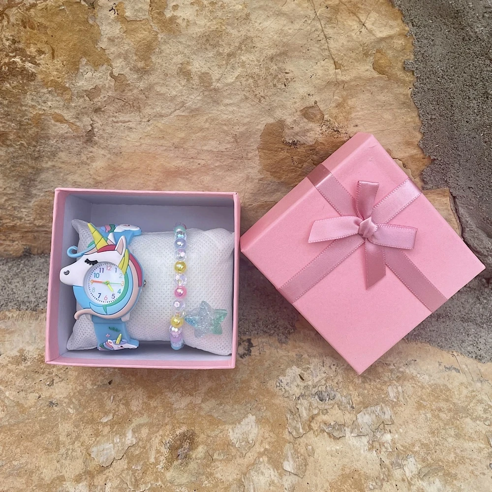 Unicorn Dreams Set-Ρολόι με βραχιόλι.(ΓΑΛΑΖΙΟ)