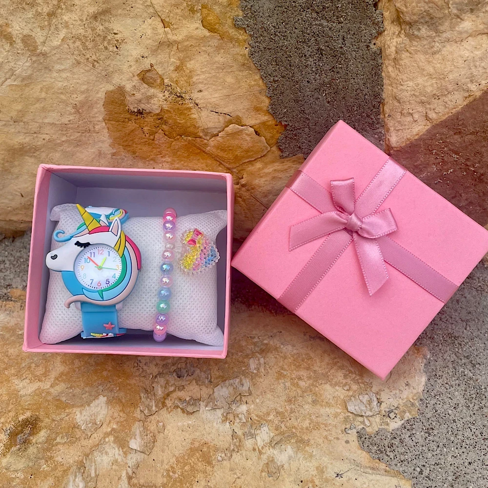 Unicorn Dreams Set-Ρολόι με βραχιόλι.(ΓΑΛΑΖΙΟ)