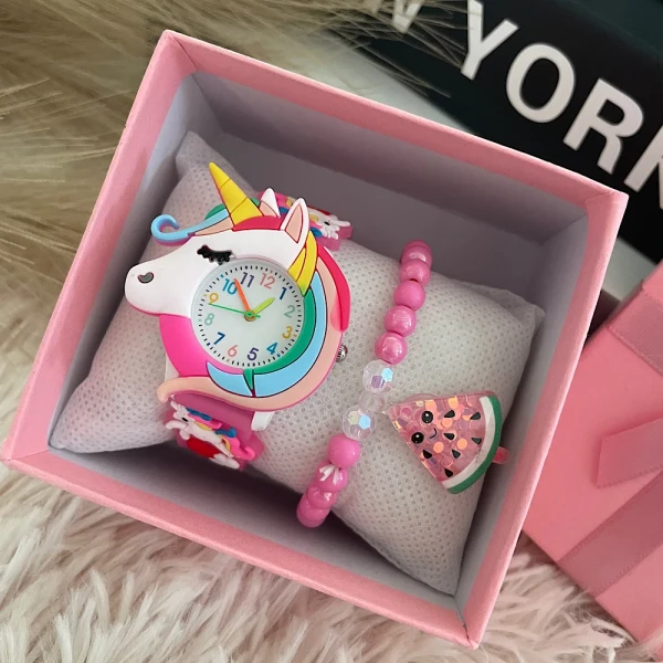 Unicorn Dreams Set-Ρολόι με βραχιόλι.(PINK)