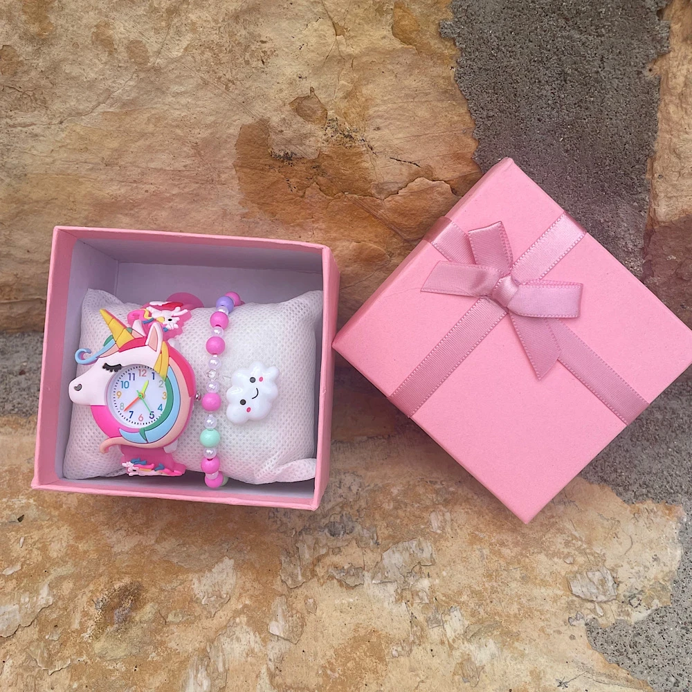 Unicorn Dreams Set-Ρολόι με βραχιόλι.(PINK)