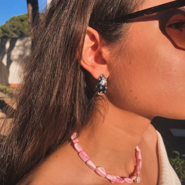 VIRAL Drop earrings 'Kiki' with zircons