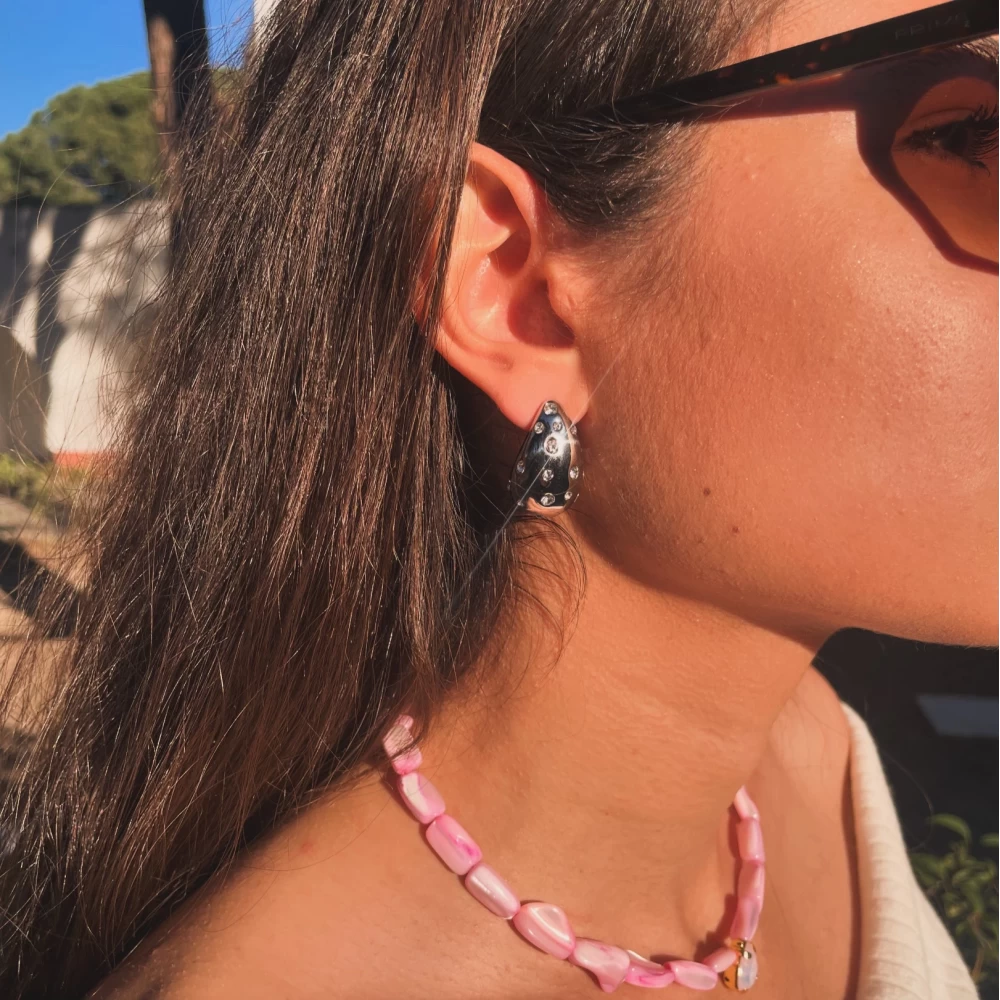 VIRAL Drop earrings 'Kiki' with zircons