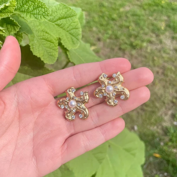 Ocean Relic-Steel Earrings.(χρυσό)