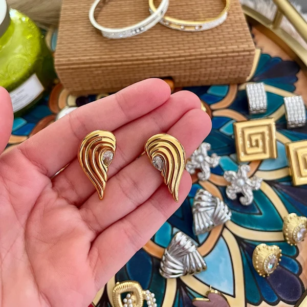 Auréa Steel earrings.(χρυσό)