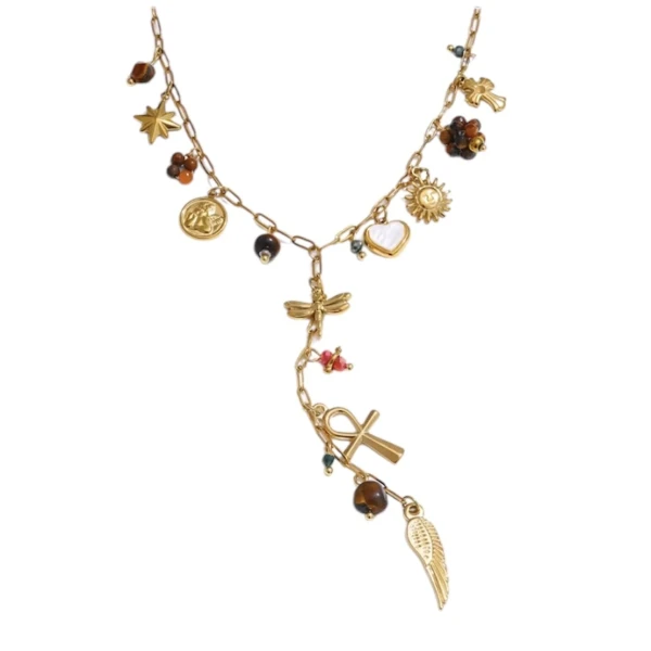 Celeste-Charm Steel necklace