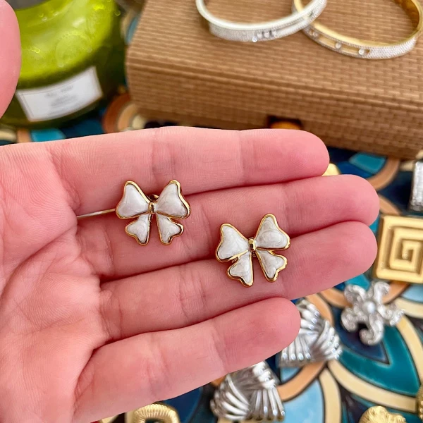 Colorfull Bow earrings(4 διαφορετικά χρώματα)