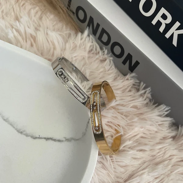 Celeste ατσάλινη χειροπέδα (ασημί ή χρυσό)