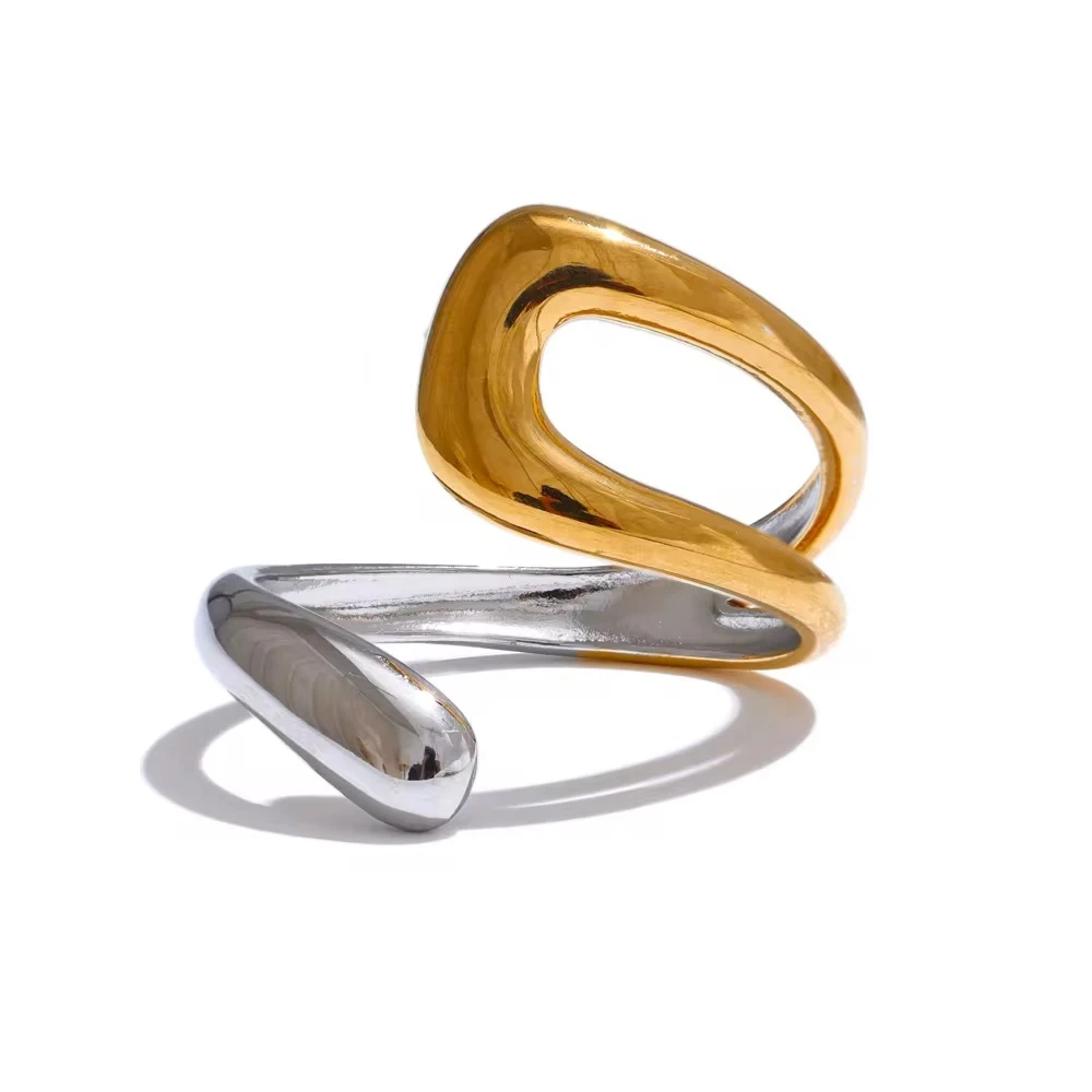 Twist Duo Ring-Ατσάλινο αυξoμειούμενο δαχτυλίδι.