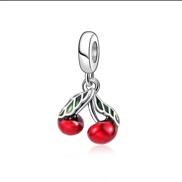 Στοιχείο κερασάκι από ασήμι 925&ορείχαλκο