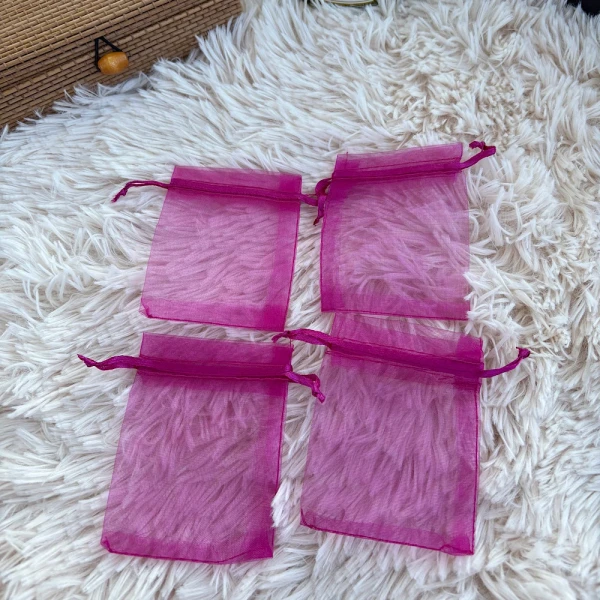 Πουγκάκια οργάντζα 50τεμ. φούξια  10x7,5cm