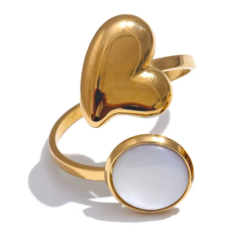 Heart & Pearl – Δαχτυλίδι ρυθμιζόμενου σχεδιασμού από Ατσάλι.