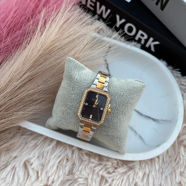 Γυναικείο Ρολόι “Black Dual Elegance” – Ατσάλινο & Αδιάβροχο