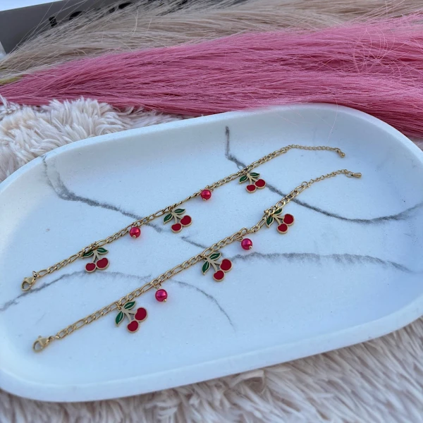 Βραχιόλι “Cherry Love” – Ατσάλι