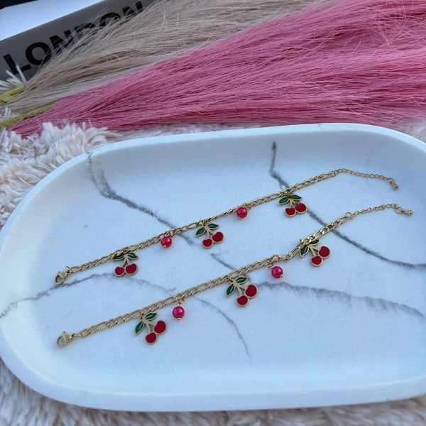 Βραχιόλι “Cherry Love” – Ατσάλι
