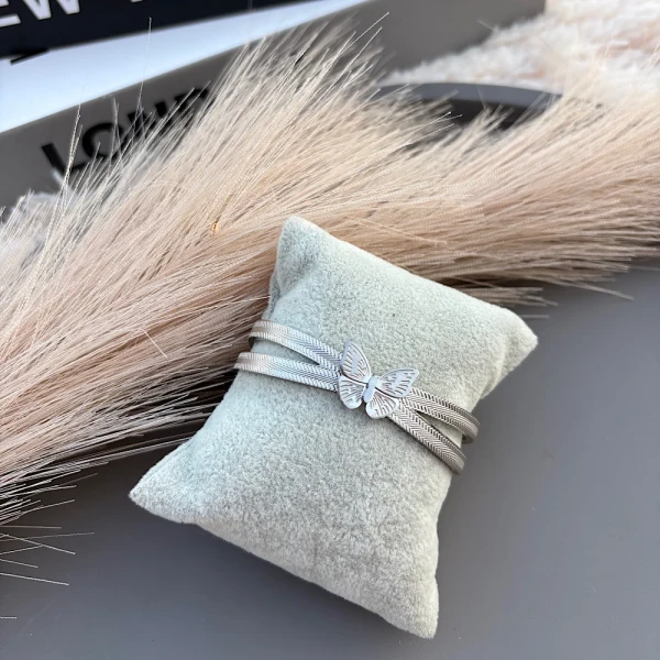 Βραχιόλι “Butterfly Charm” – Ατσάλι