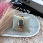 Royal Noir – Ατσάλινο Χρυσό Ρολόι  με Μαύρο Καντράν