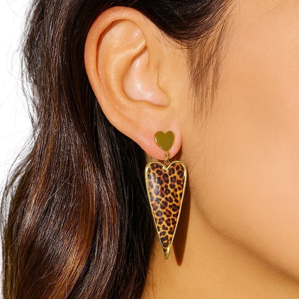 Wild Heart Drops-Ατσάλινα σκουλαρίκια καρδιές.