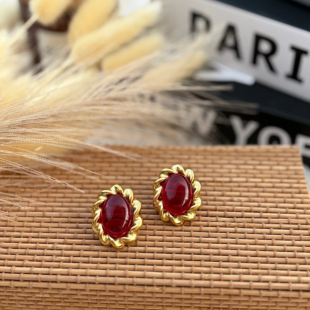 Scarlet Petals – Aτσάλινα σκουλαρίκια.