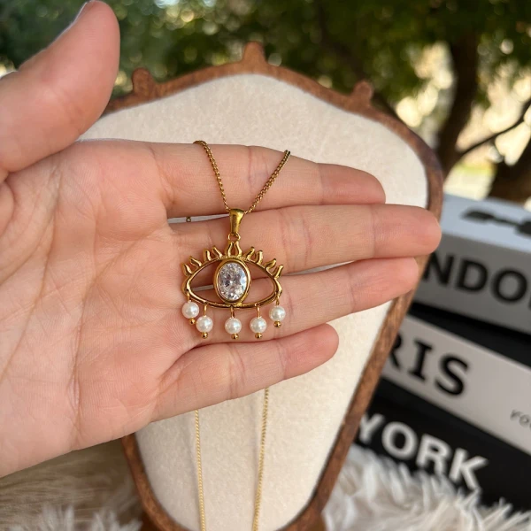 Mystic Eye – Κολιέ από ανοξείδωτο ατσάλι.