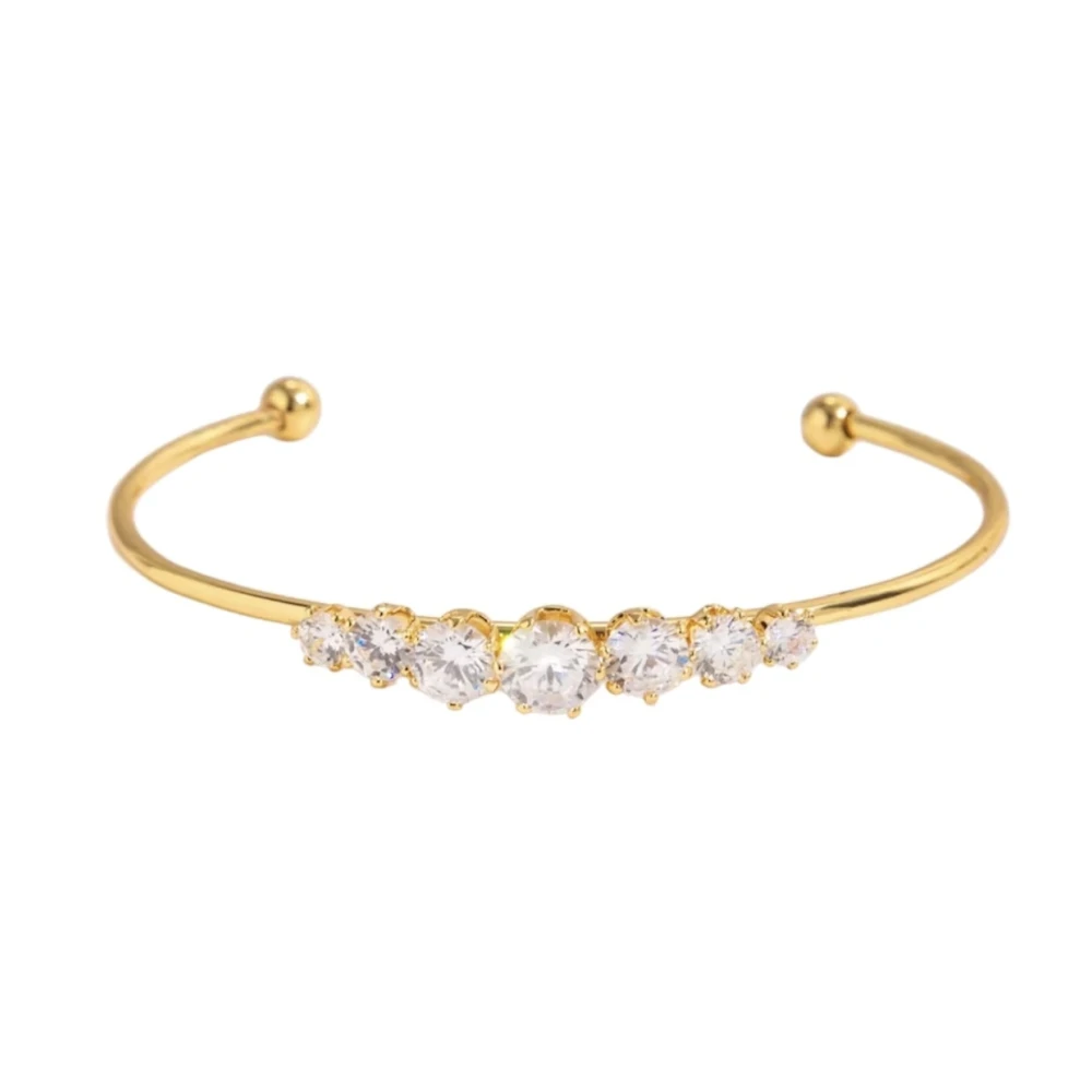 Crystal Line Cuff – Ατσάλινο Βραχιόλι(Αυξομειούμενο)